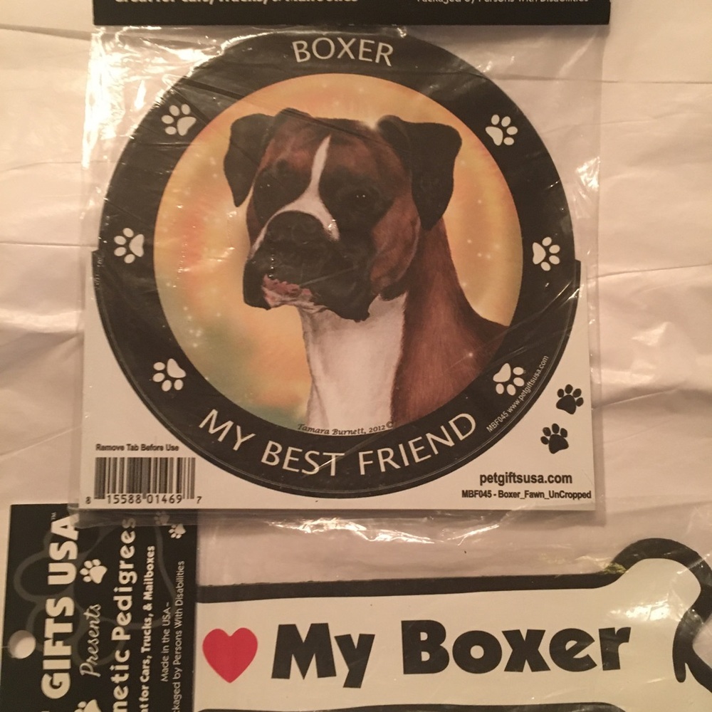 New! Set of two Boxer Magnets!